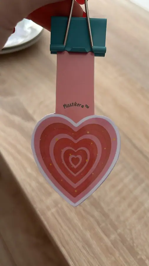 Marcapáginas imantado Corazón retro